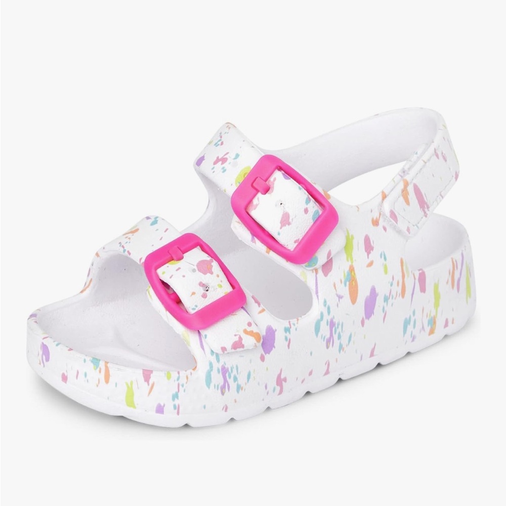 NWOT The Children's Place White Paint Splatter Sandal